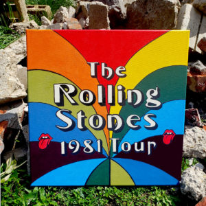 Rolling Stones Tour 1981 | 20″ Large Hand-Painted Wall Art
