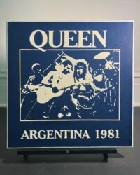 Queen: Argentina 1981 | Large 20″ Painting | Navy Blue, Editioned