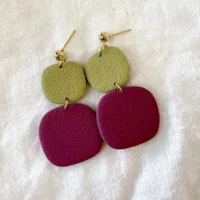 Coraline (Fuschia) | Organic Handmade Polymer Clay Earrings